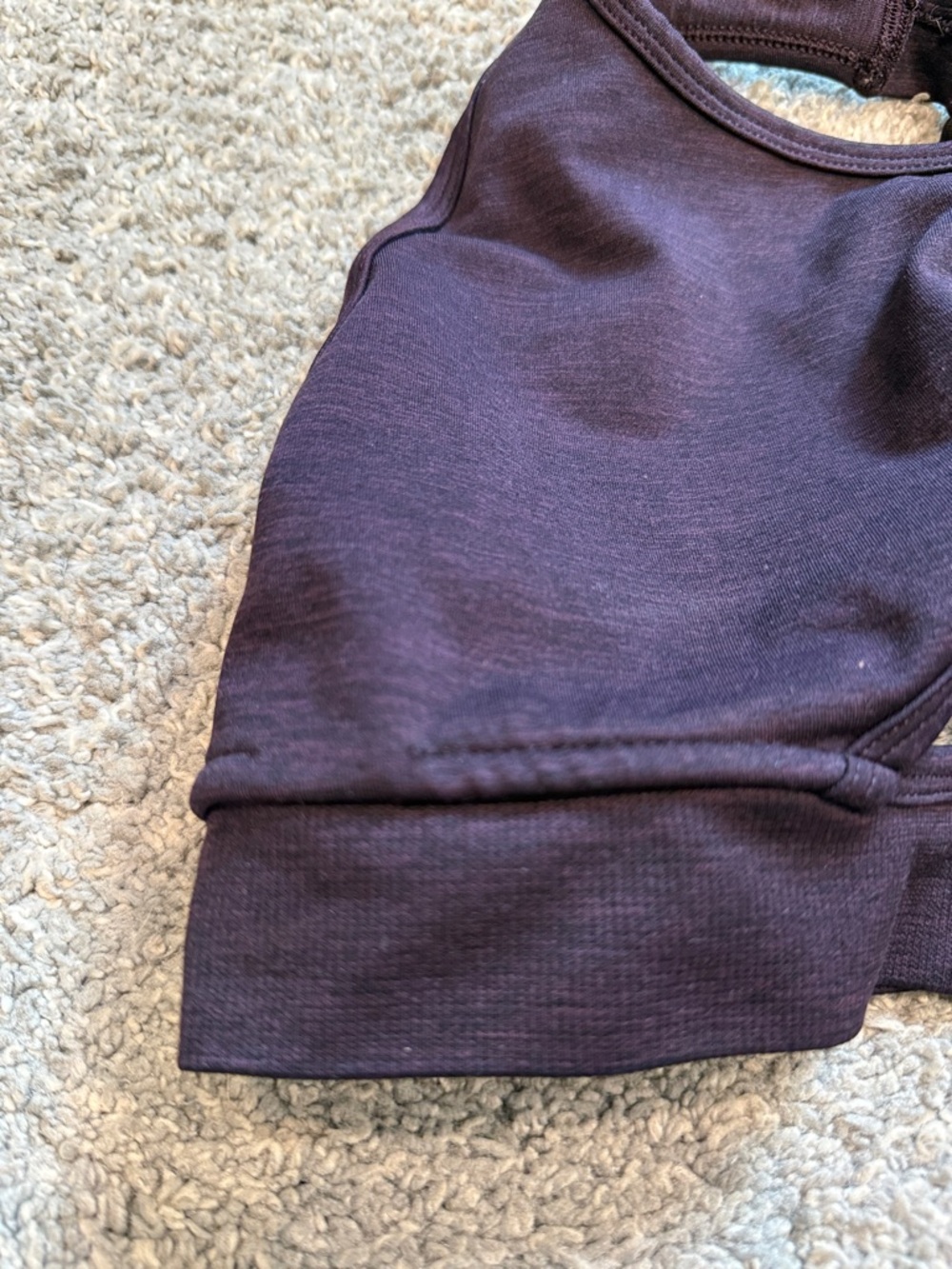 Alphalete | Trinity Strappy Back Sports Bra in Plum - Picture 4 of 7